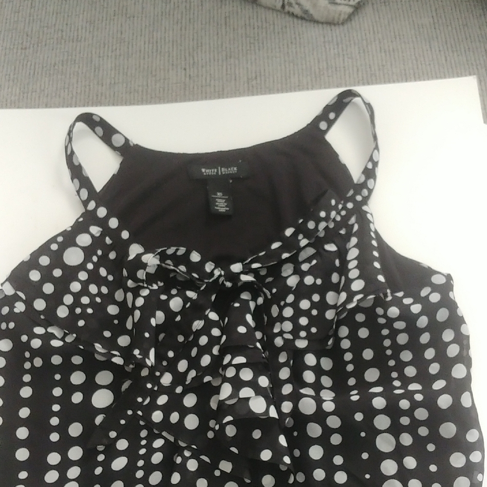 Black House White Market Polka Dot Women's Top Fully Lined - Picture 4 of 11
